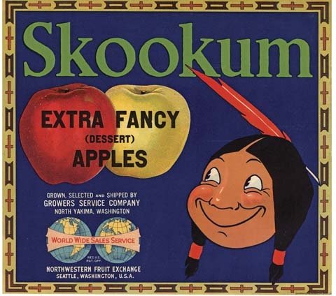 The Northwest Fruit Exchange was still prominent on this label that featured the smiling Indian boy.