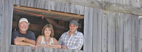 Dave and Judi Taber and their son, Dave, Jr., sell many types of locally grown fruits and vegetables at their fruit stand, as well as their own wines.