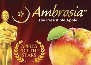 Ambrosia apples were included in official gift bags at the Academy Awards this year as a promotion. (Courtesy CMI)