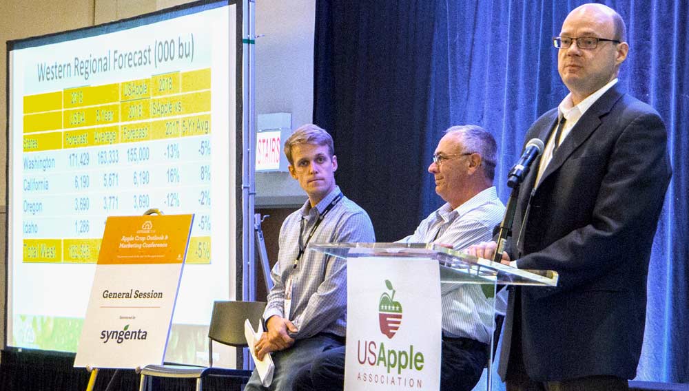 Scenes from the US Apple Outlook conference Aug. 23-24, 2018, at the Swissotel in Chicago. (Ross Courtney/Good Fruit Grower)