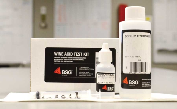 BSG wine acid testIn general, the wine acid test from BSG is cheaper to purchase than the Accuvin tube test. However, due to the additional equipment needs and the higher time requirement to perform the actual test, the overall operating costs are higher. Also, this test is not suitable for field use. photos courtesy of WTFRC