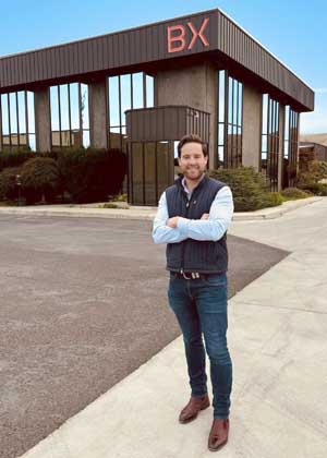 Ben Bardsley, CEO and founder of BX, at the company’s new headquarters in Yakima, Washington. (Courtesy BX)