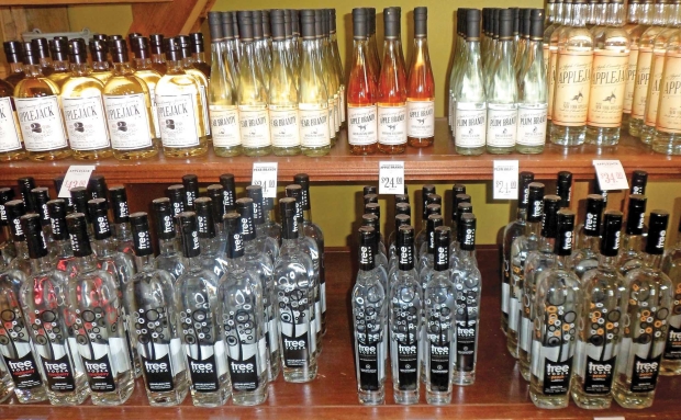 Distilled hard apple cider products—applejack, brandies, and vodkas—fetch good prices. <b>(Richard Lehnert/Good Fruit Grower)</b>