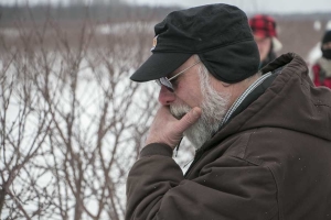Calvin Lutz II ponders management techniques at his Bear Lake tart cherry farm on Thursday, Feb. 11, 2016, as part of the International Fruit Tree Conference in Grand Rapids, Michigan. The tart cherry industry faces a host of tough decisions about the transition to high-density plantings. "We don't know what we're doing," Lutz said with a laugh. (Ross Courtney/Good Fruit Grower)