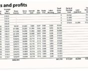 An example of one of Rod Farrow’s Excel spreadsheets. The retired New York grower plugs in estimated expenses and revenues to predict an orchard block’s long-term profitability before planting. If the internal rate of return, bottom right, is close to 25 percent, then planting that block is a pretty safe investment, he said. (Jared Johnson/Good Fruit Grower)