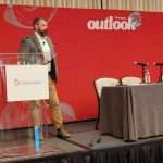 Chris Gerlach of USApple speaking at the 2026Outlook conference in Chicago.