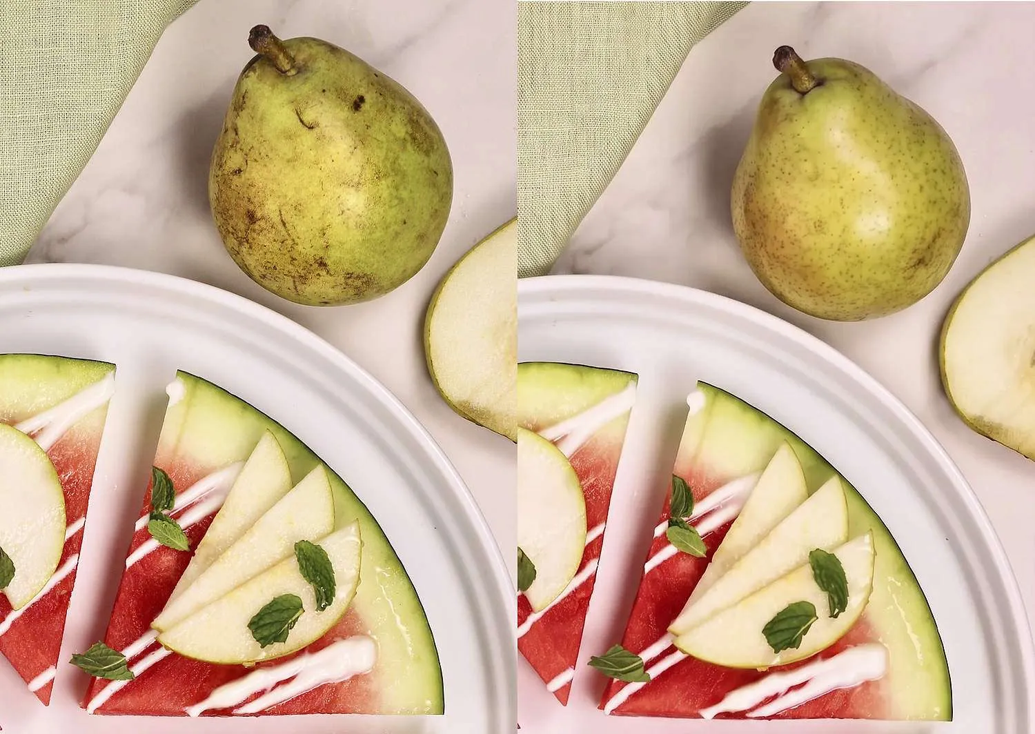 Examples of pear marketing photos