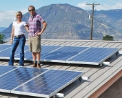 John and Virginia Weber expect the solar power installation at their winery will pay for itself within 15 years. (Courtesy Orofino Winery)