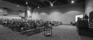 Attendees listen to the Tuesday, December 5, 2017, panel on grafting with Jim Divis, Mike Robinson and Dale Goldy in Kennewick, Washington.