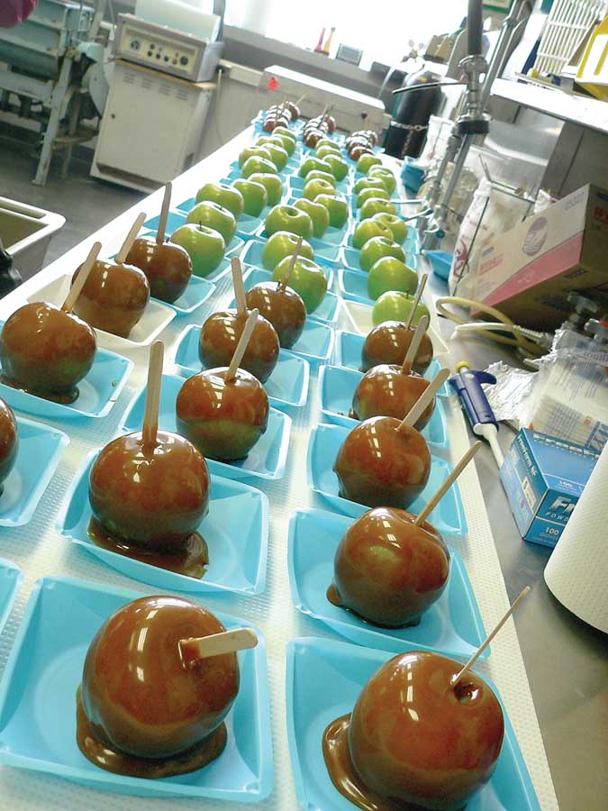 Caramel apples that will be tested for Listeria. <b>(Courtesy Kathleen Glass)</b>