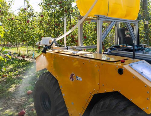 Robot demonstrates spot-on fertilizer application for orchards