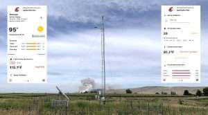 An illustration of AgWeatherNet data on a phone app