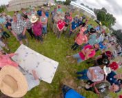 Growers shared insights during a field day organized by Cornell Cooperative Extension’s Lake Ontario Fruit Program in Niagara County, New York, on Thursday, July 18, 2019. (TJ Mullinax/Good Fruit Grower)