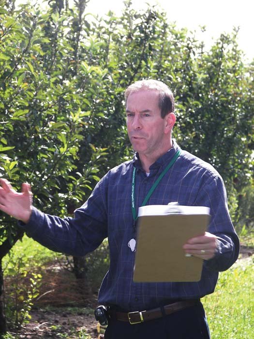 John Wise carries out his rainfastness work on grapes and apples at Michigan State University’s Trevor Nichols Research Complex, where he is coordinator of research.