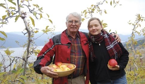 Apple growers Marc and Madeleine van Roechoudt are working on a succession plan for Madeleine to eventually take over running the orchard.