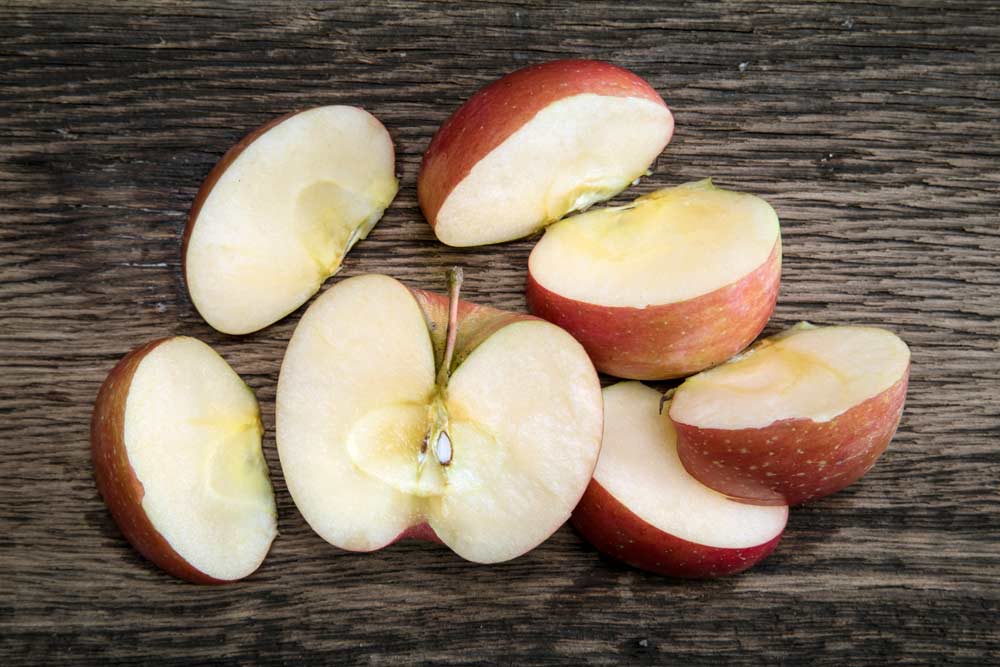 The EverCrisp apple is a good-storing apple, similar to its Honeycrisp and Fuji parents, and also has some of the texture of Honeycrisp, Dodd reports. (Courtesy of MAIA)