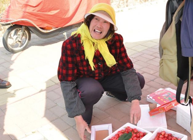 Northwest cherry industry representatives saw hundreds of street hawkers selling fresh cherries on the outskirts of Yantai during a recent trip to northern China.
