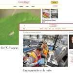Screenshots of Good Fruit Grower's websites in English and Spanish