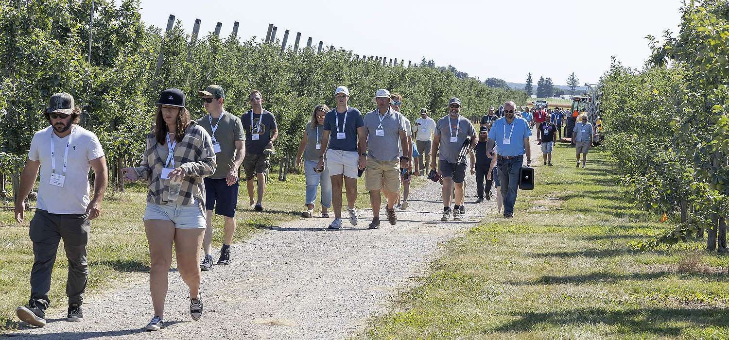 The International Fruit Tree Association 2025 Summer Study Tour visited orchards and other fruit operations in Ontario, Canada, in July