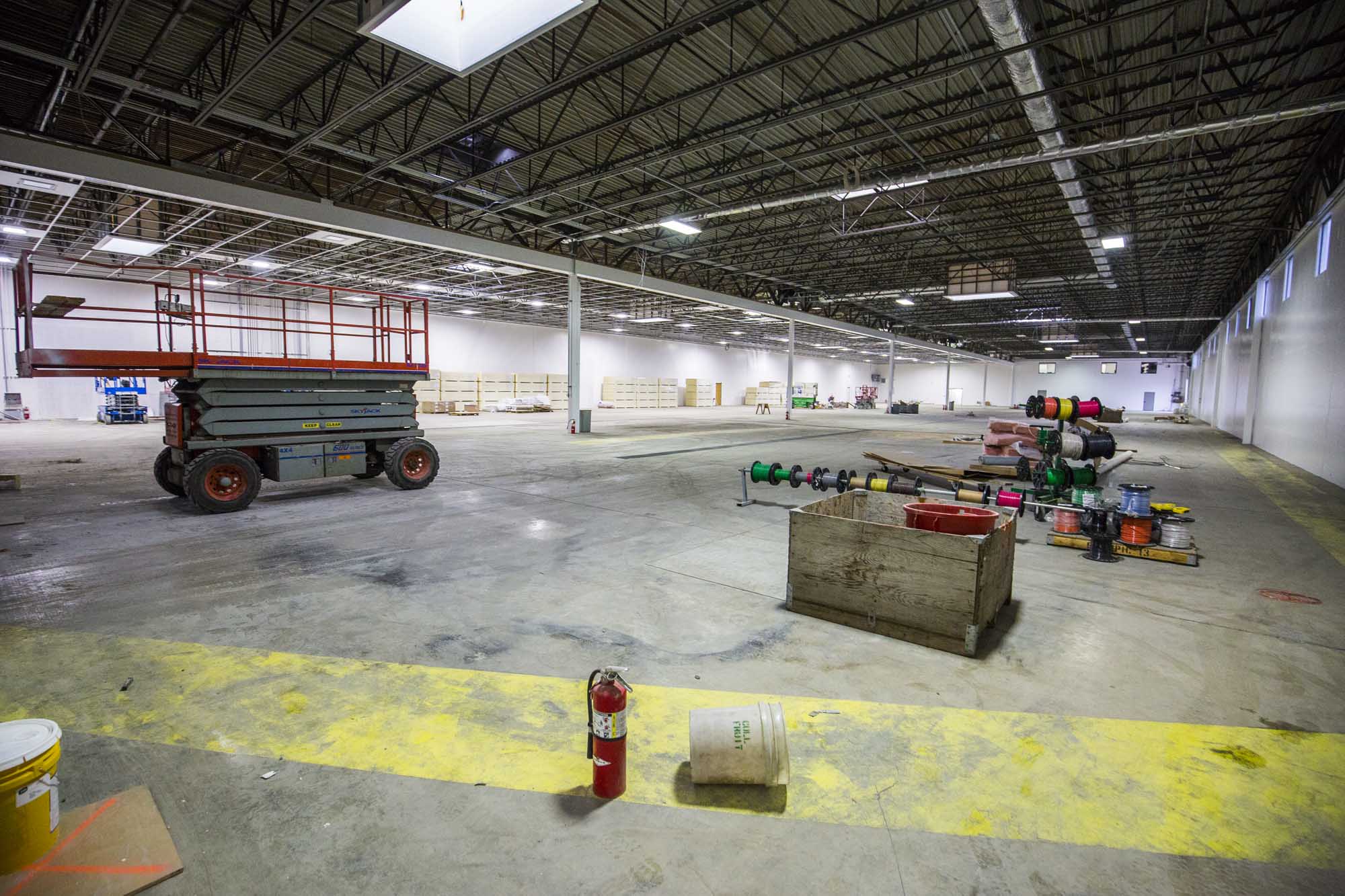 The new $17 million, 86,700-square-foot Legacy Fruit Packers apple packing facility under construction on February 11, 2015 in Wapato, Washington will be ready for the fall 2015 crop. (TJ Mullinax/Good Fruit Grower)