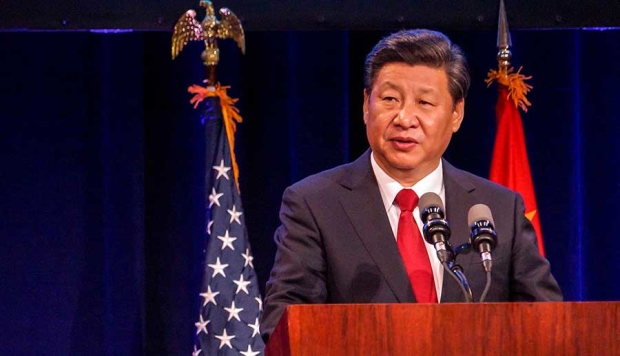 President of the People's Republic of China, Xi Jinping, speaking at a welcoming dinner at The Westin, in downtown Seattle, Washington on September 22, 2015. <b>(Courtesy National Committee on United States-China Relations and Alan V. Alabastro)</b>