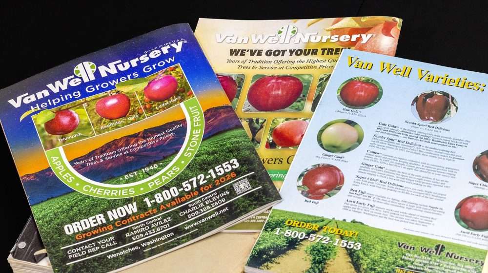 Van Well Nursery advertisements on the back page of Good Fruit Grower