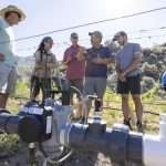 A field day featuring Verdi Irrigation systems in a British Columbia vineyard