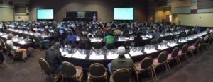 Speakers address Washington Winegrower attendees during the morning sessions covering the state’s climate and geology on Feb. 9, 2017. (TJ Mullinax/Good Fruit Grower)