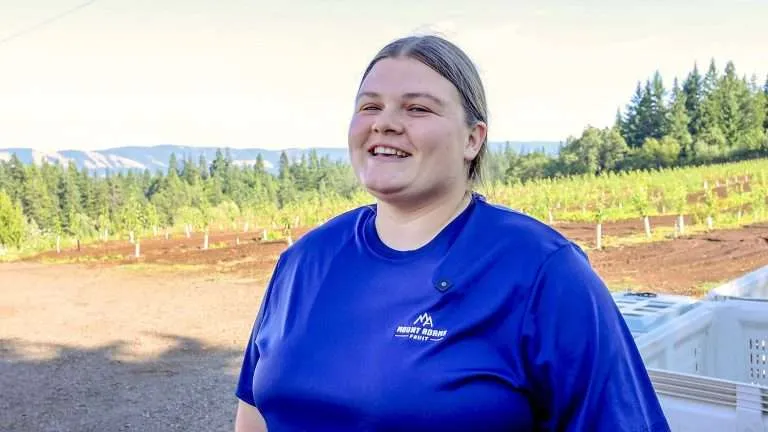 Natasha Decker, a young grower from Odell, Oregon